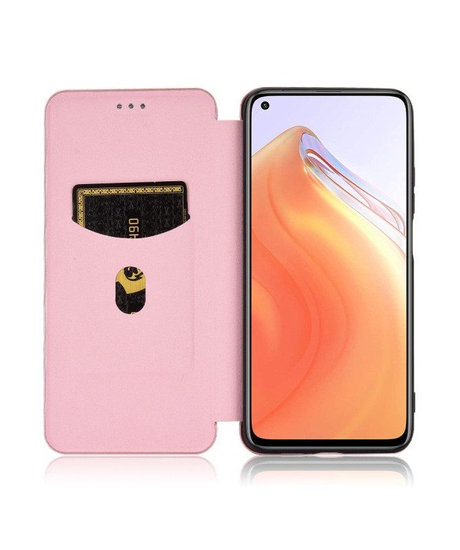 Housse Xiaomi Mi 10T / 10T Pro simili cuir style fibre de carbone