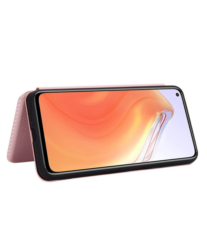 Housse Xiaomi Mi 10T / 10T Pro simili cuir style fibre de carbone