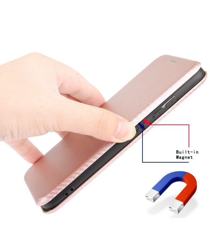 Housse Xiaomi Mi 10T / 10T Pro simili cuir style fibre de carbone