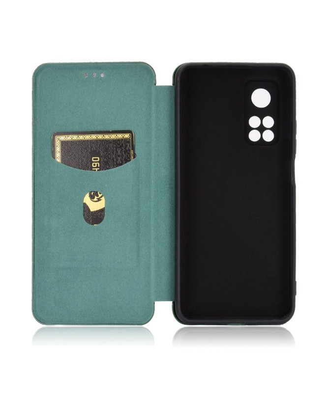 Housse Xiaomi Mi 10T / 10T Pro simili cuir style fibre de carbone