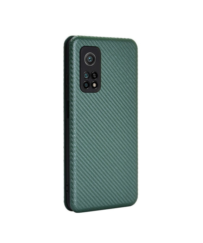 Housse Xiaomi Mi 10T / 10T Pro simili cuir style fibre de carbone