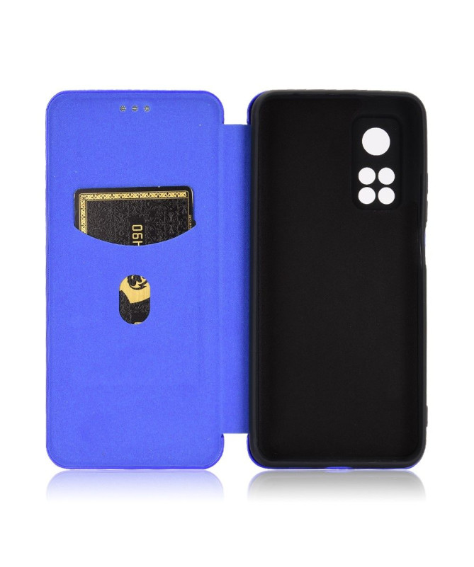 Housse Xiaomi Mi 10T / 10T Pro simili cuir style fibre de carbone