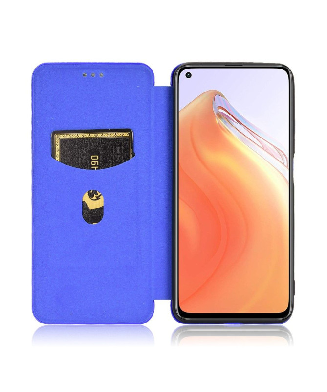 Housse Xiaomi Mi 10T / 10T Pro simili cuir style fibre de carbone