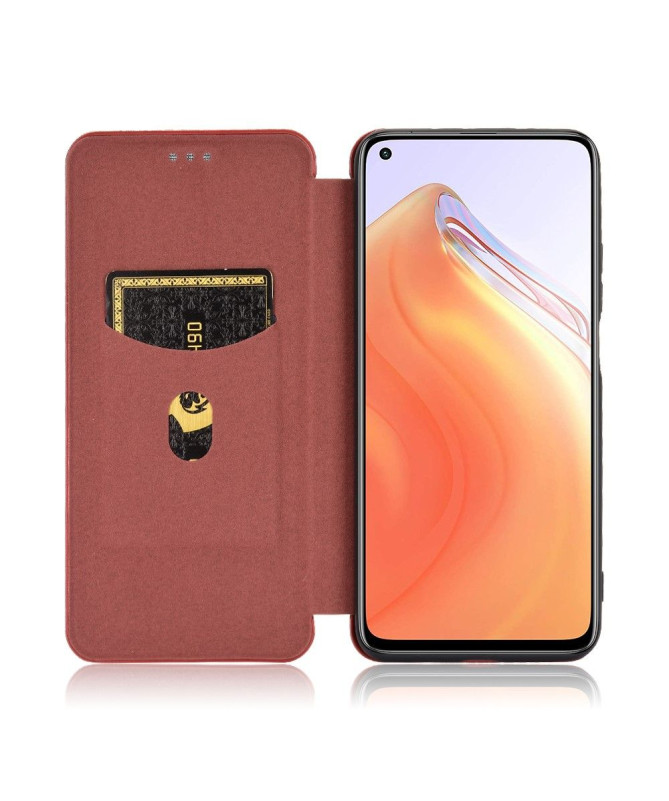 Housse Xiaomi Mi 10T / 10T Pro simili cuir style fibre de carbone