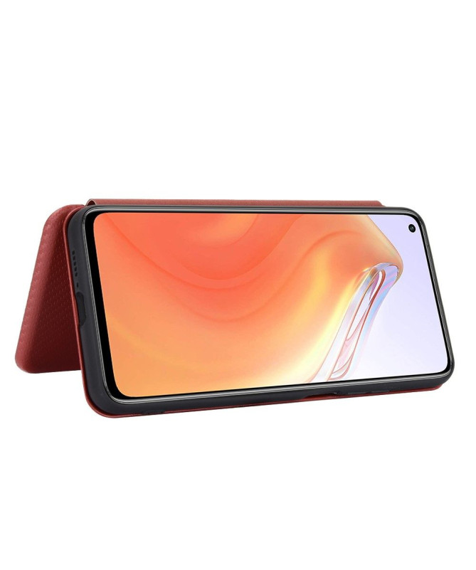 Housse Xiaomi Mi 10T / 10T Pro simili cuir style fibre de carbone
