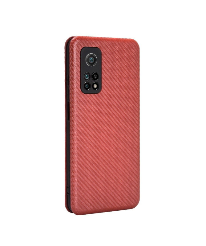 Housse Xiaomi Mi 10T / 10T Pro simili cuir style fibre de carbone