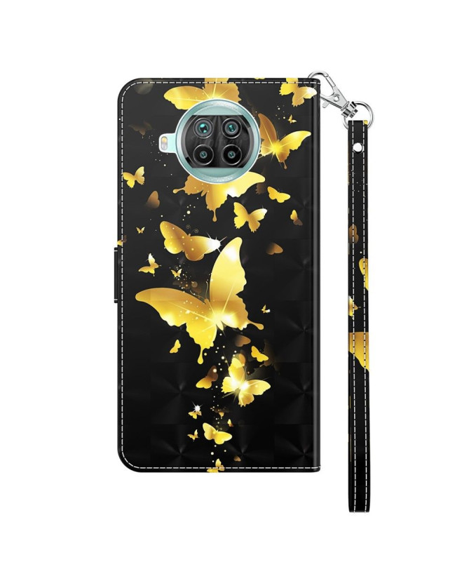 Housse Xiaomi Mi 10T Lite papillons dorés
