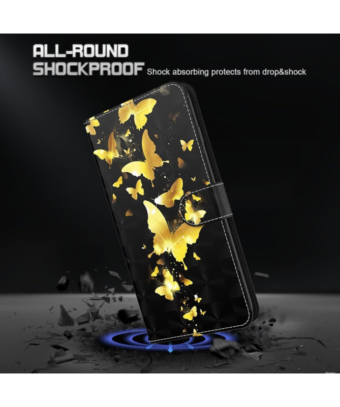 Housse Xiaomi Mi 10T Lite papillons dorés