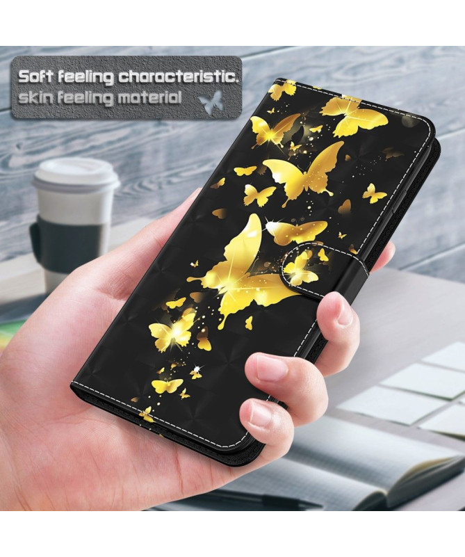 Housse Xiaomi Mi 10T Lite papillons dorés