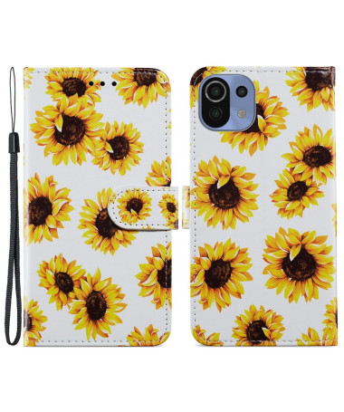 Housse Xiaomi 11 Lite 5G NE, Mi 11 Lite, Lite 5G Tournesol Fleur