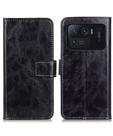 Housse Xiaomi Mi 11 Ultra effet cuir luxueux coutures