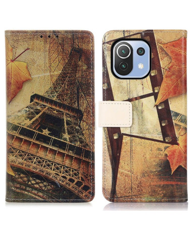 Housse Xiaomi 11 Lite 5G NE, Mi 11 Lite 4G, Lite 5G Tour Eiffel en Automne