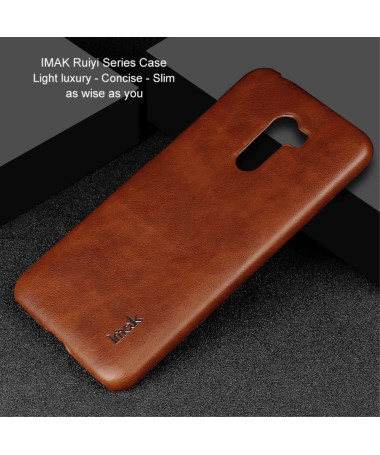 Coque Xiaomi Pocophone F1 imak imitation cuir - Marron