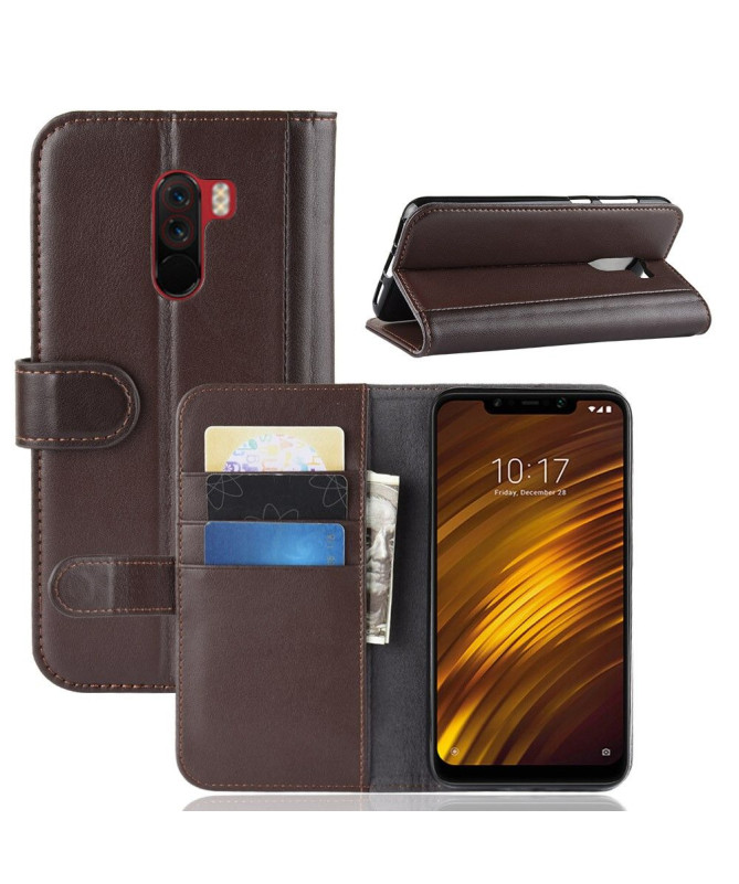 Étui Xiaomi Pocophone F1 en cuir premium porte cartes