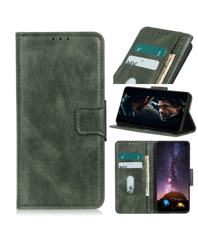 Étui Folio Xiaomi Poco F2 Pro Simili Cuir avec Fonction Support