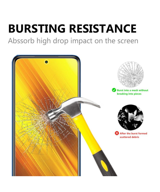 Films protecteurs Xiaomi Poco X3 NFC en verre trempé (2 pièces)
