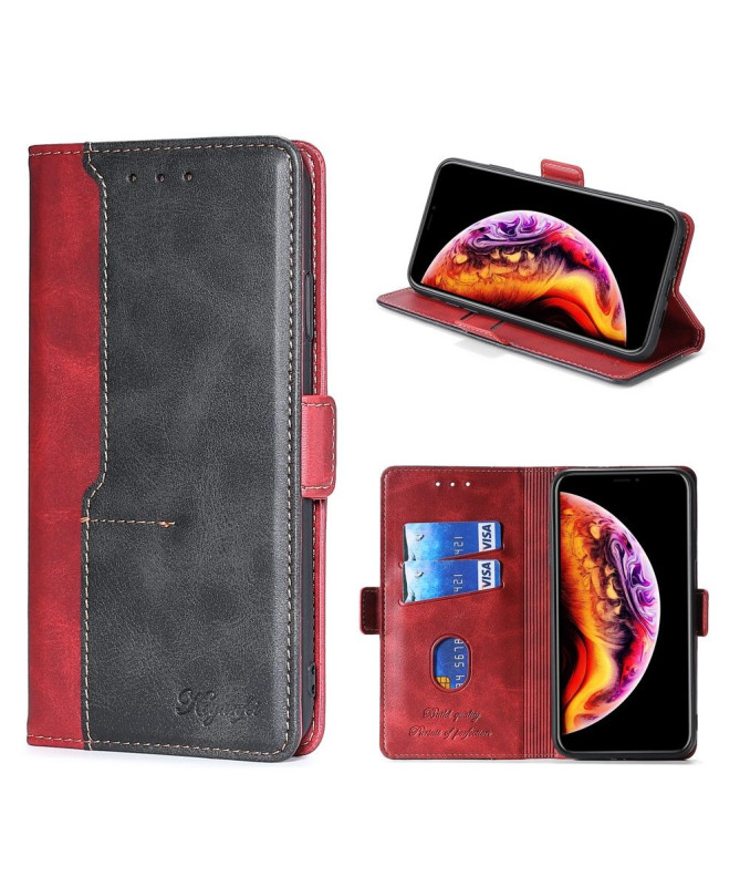 Housse Xiaomi Poco X3 NFC Keyunfei simili cuir bicolore