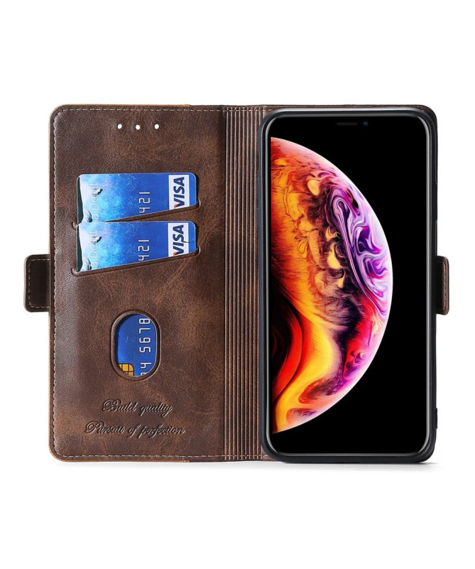 Housse Xiaomi Poco X3 NFC Keyunfei simili cuir bicolore