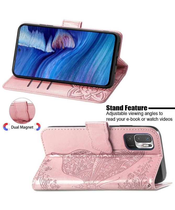 Housse Xiaomi Redmi Note 10 5G / Poco M3 Pro Papillon Relief