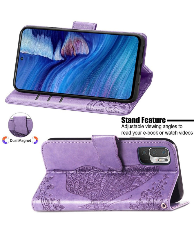 Housse Xiaomi Redmi Note 10 5G / Poco M3 Pro Papillon Relief