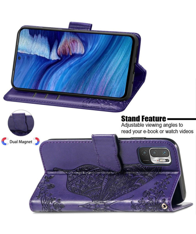 Housse Xiaomi Redmi Note 10 5G / Poco M3 Pro Papillon Relief