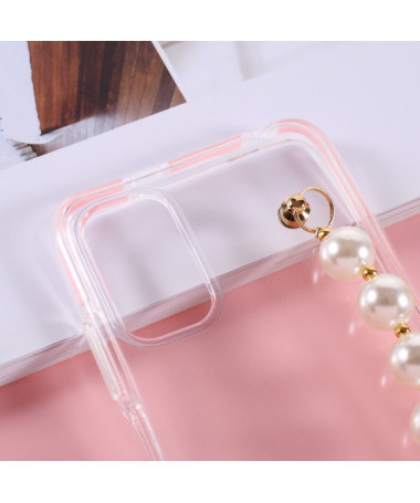 Coque Xiaomi Redmi Note 10 5G / Poco M3 Pro Strap Perle Transparent