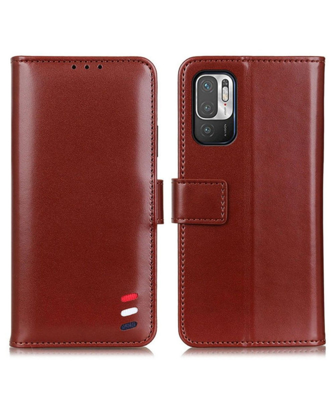 Housse Xiaomi Redmi Note 10 5G / Poco M3 Pro Mélodie Effet Cuir Fonction Support