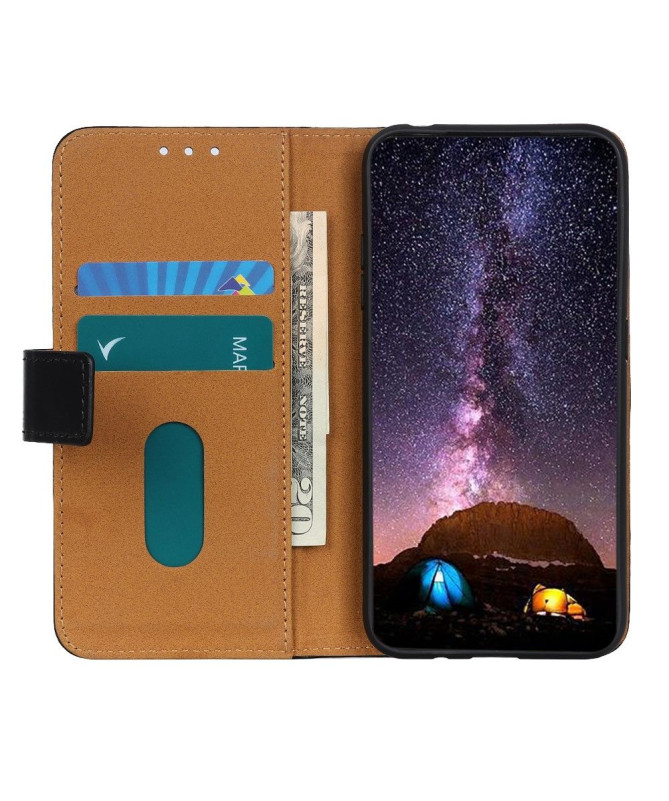 Housse Xiaomi Redmi Note 10 5G / Poco M3 Pro Mélodie Effet Cuir Fonction Support