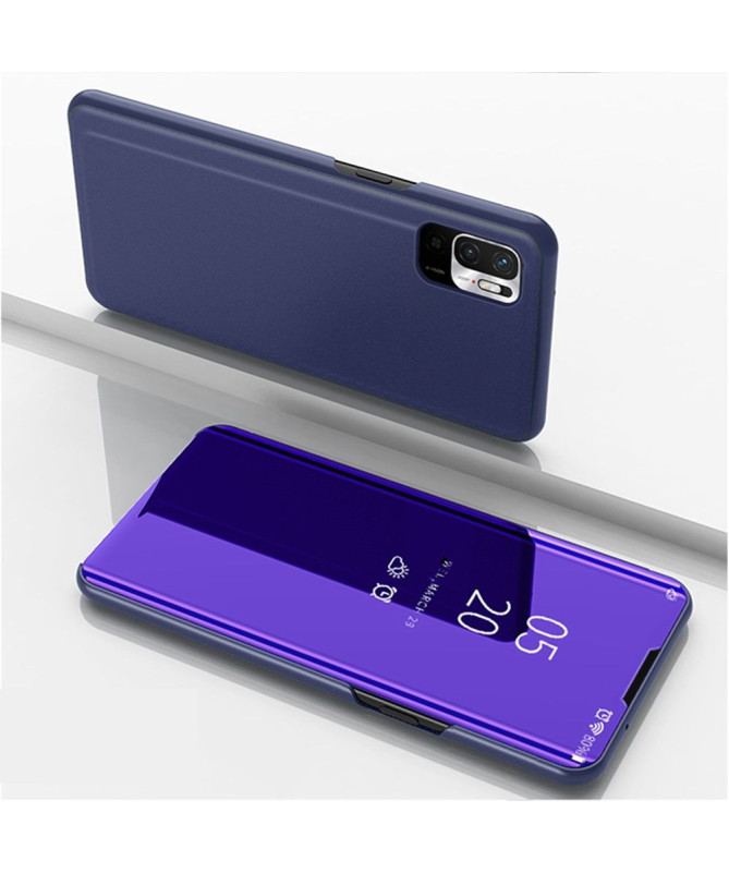 Coque Xiaomi Redmi Note 10 5G / Poco M3 Pro avec rabat effet miroir