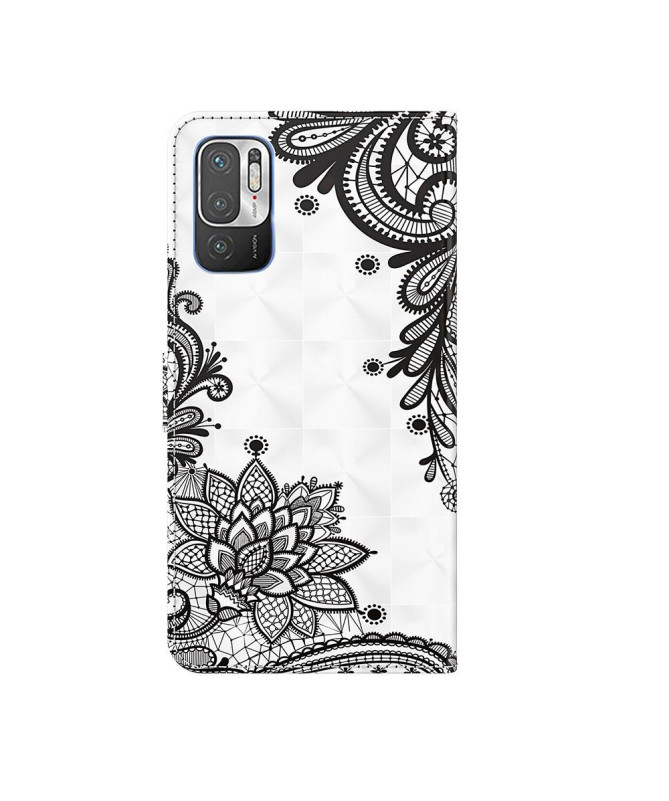 Housse Xiaomi Redmi Note 10 5G / Poco M3 Pro fleurs dentelle