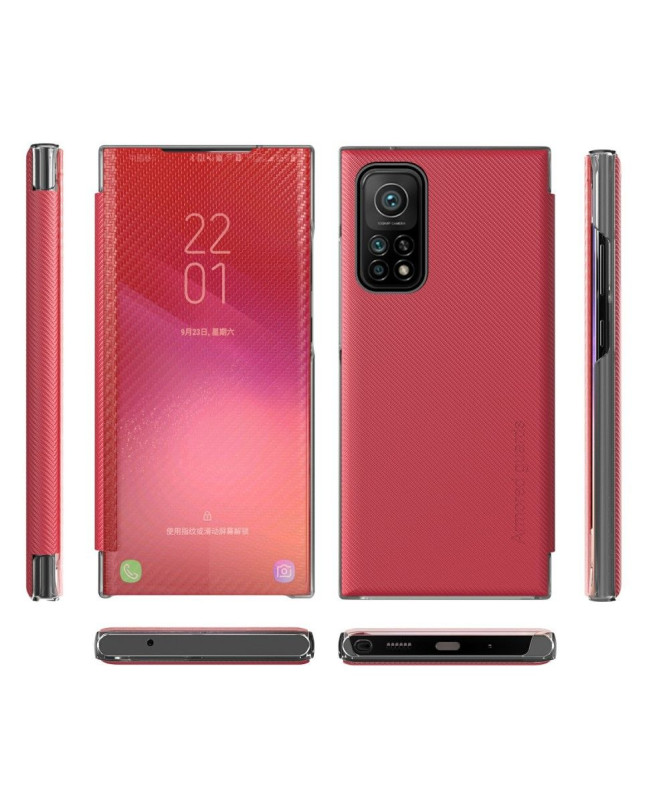 Flip cover Xiaomi Redmi Note 10 5G / Poco M3 Pro 5G Fibre de carbone