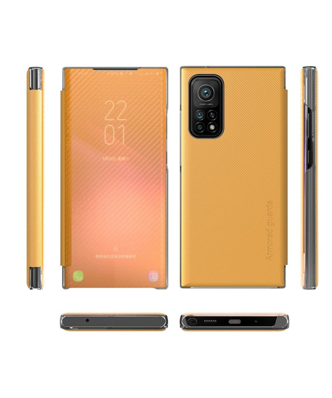 Flip cover Xiaomi Redmi Note 10 5G / Poco M3 Pro 5G Fibre de carbone