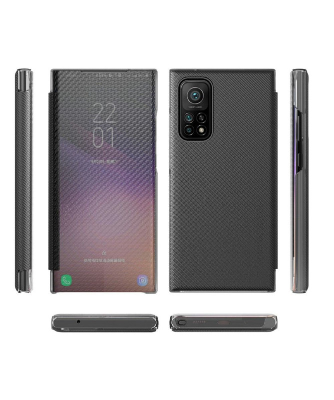 Flip cover Xiaomi Redmi Note 10 5G / Poco M3 Pro 5G Fibre de carbone