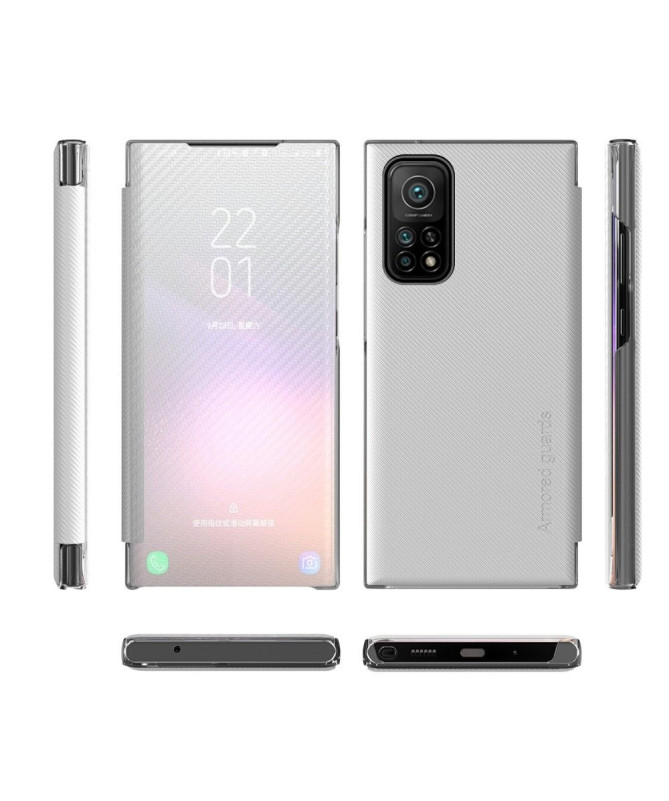 Flip cover Xiaomi Redmi Note 10 5G / Poco M3 Pro 5G Fibre de carbone