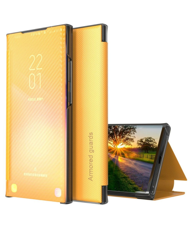 Flip cover Xiaomi Poco X3, X3 NFC, X3 Pro Fibre de carbone