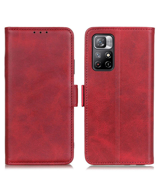 Étui Xiaomi Poco M4 Pro 5G portefeuille simili cuir mat