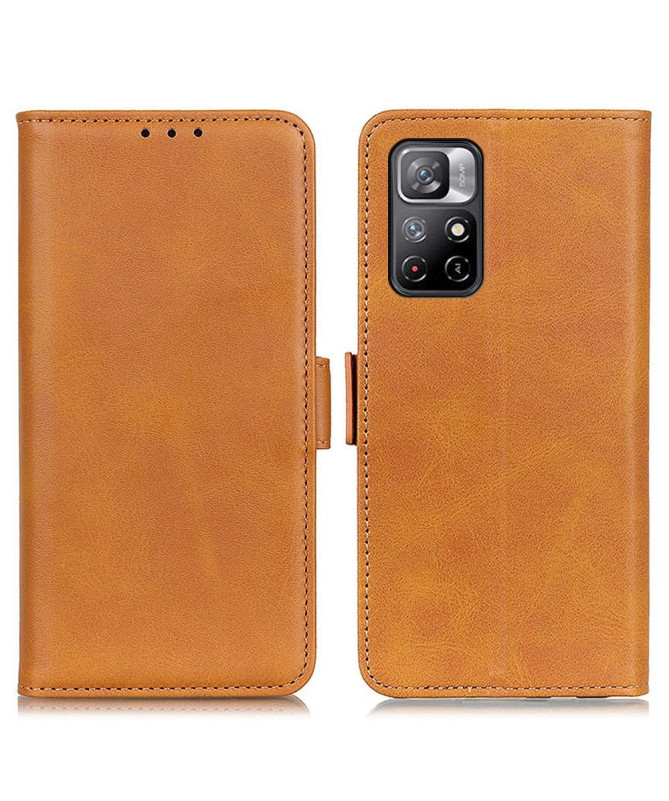 Étui Xiaomi Poco M4 Pro 5G portefeuille simili cuir mat
