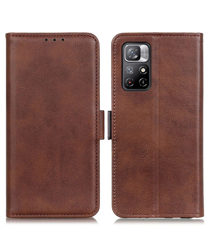 Étui Xiaomi Poco M4 Pro 5G portefeuille simili cuir mat