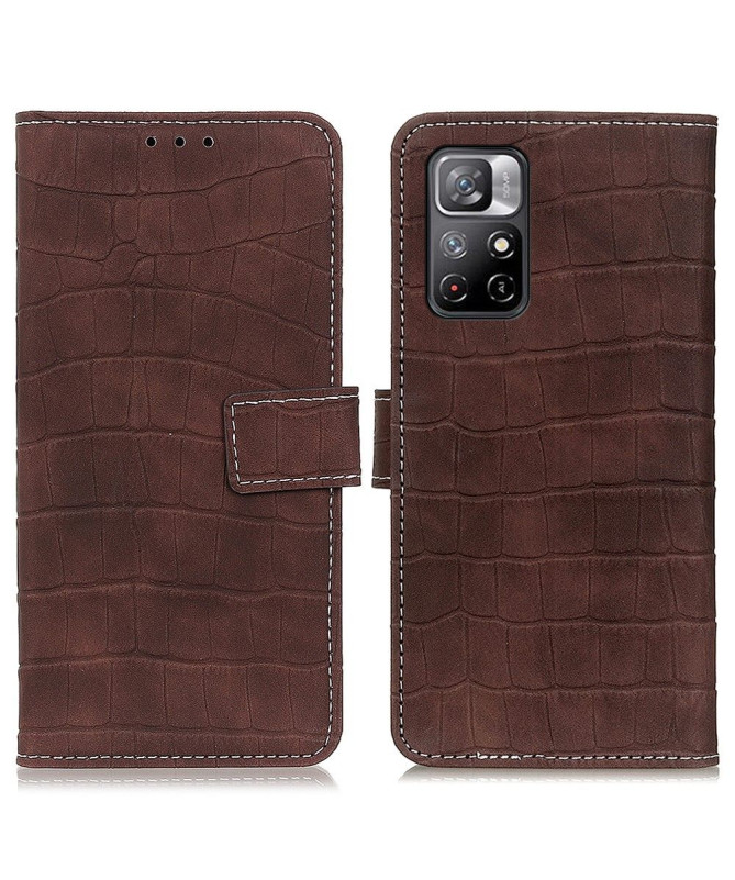 Housse Xiaomi Poco M4 Pro 5G Simili Cuir Aspect Croco