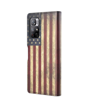 Housse Xiaomi Poco M4 Pro 5G Drapeau Américain Vintage