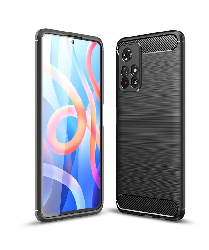 Coque Xiaomi Poco M4 Pro 5G flexible effet brossé