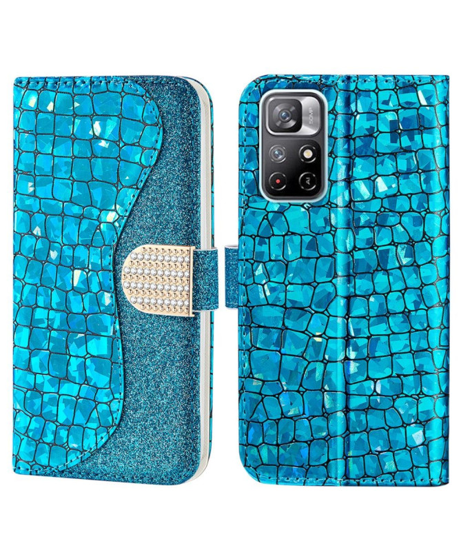 Housse Xiaomi Poco M4 Pro 5G Luxury Croco Paillettes
