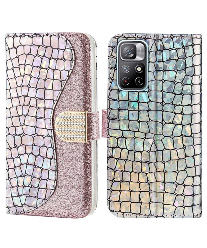 Housse Xiaomi Poco M4 Pro 5G Luxury Croco Paillettes