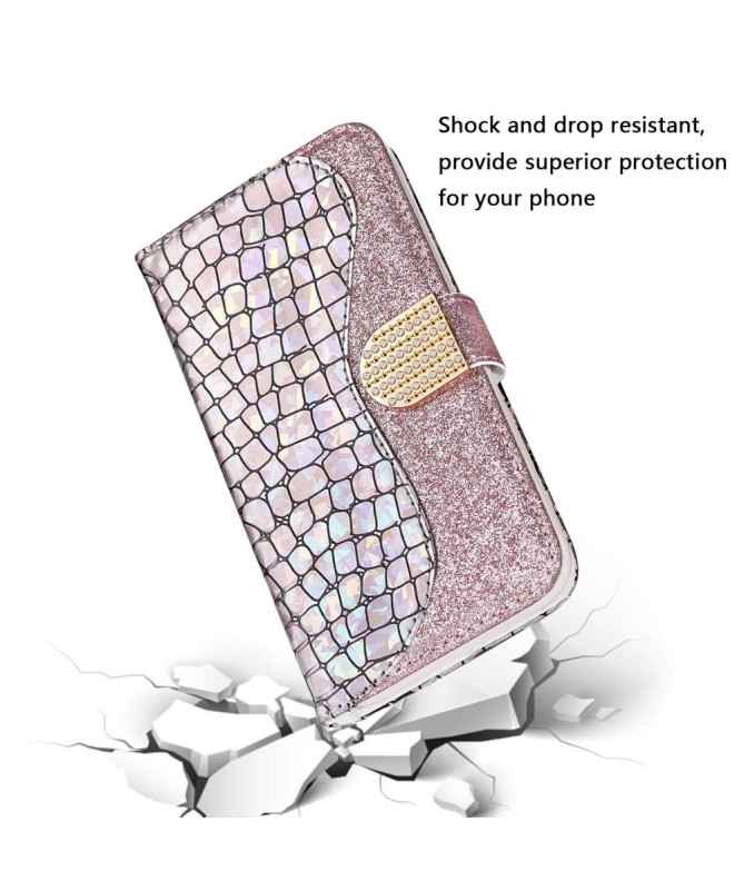 Housse Xiaomi Poco M4 Pro 5G Luxury Croco Paillettes