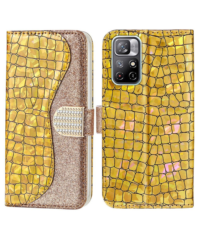 Housse Xiaomi Poco M4 Pro 5G Luxury Croco Paillettes