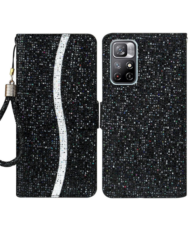 Housse Xiaomi Poco M4 Pro 5G Glitter Porte Cartes