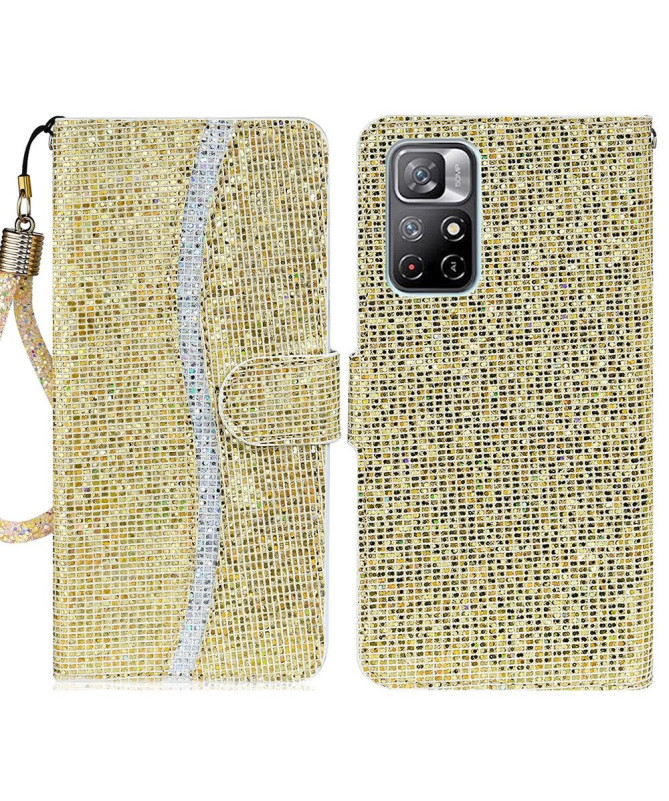 Housse Xiaomi Poco M4 Pro 5G Glitter Porte Cartes