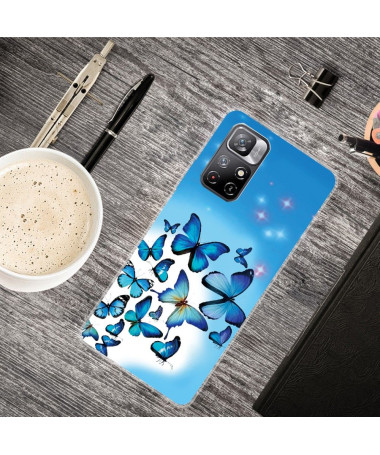 Coque Xiaomi Poco M4 Pro 5G Papillons Bleus