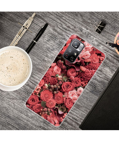 Coque Xiaomi Poco M4 Pro 5G Red Flower