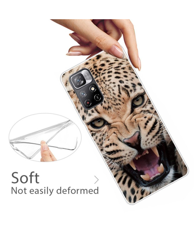 Coque Xiaomi Poco M4 Pro 5G Leopard Rugissant